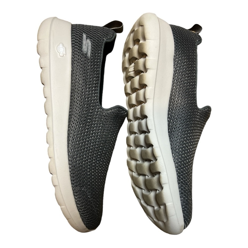 Men’s Skechers Go Walk Max Air Mesh Slip on Shoes Charcoal Size 9 - Picture 6 of 11
